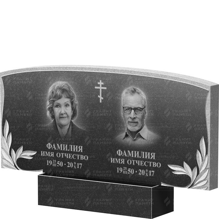Двойной гранитный памятник ФГ-135  60х120х8 - 1