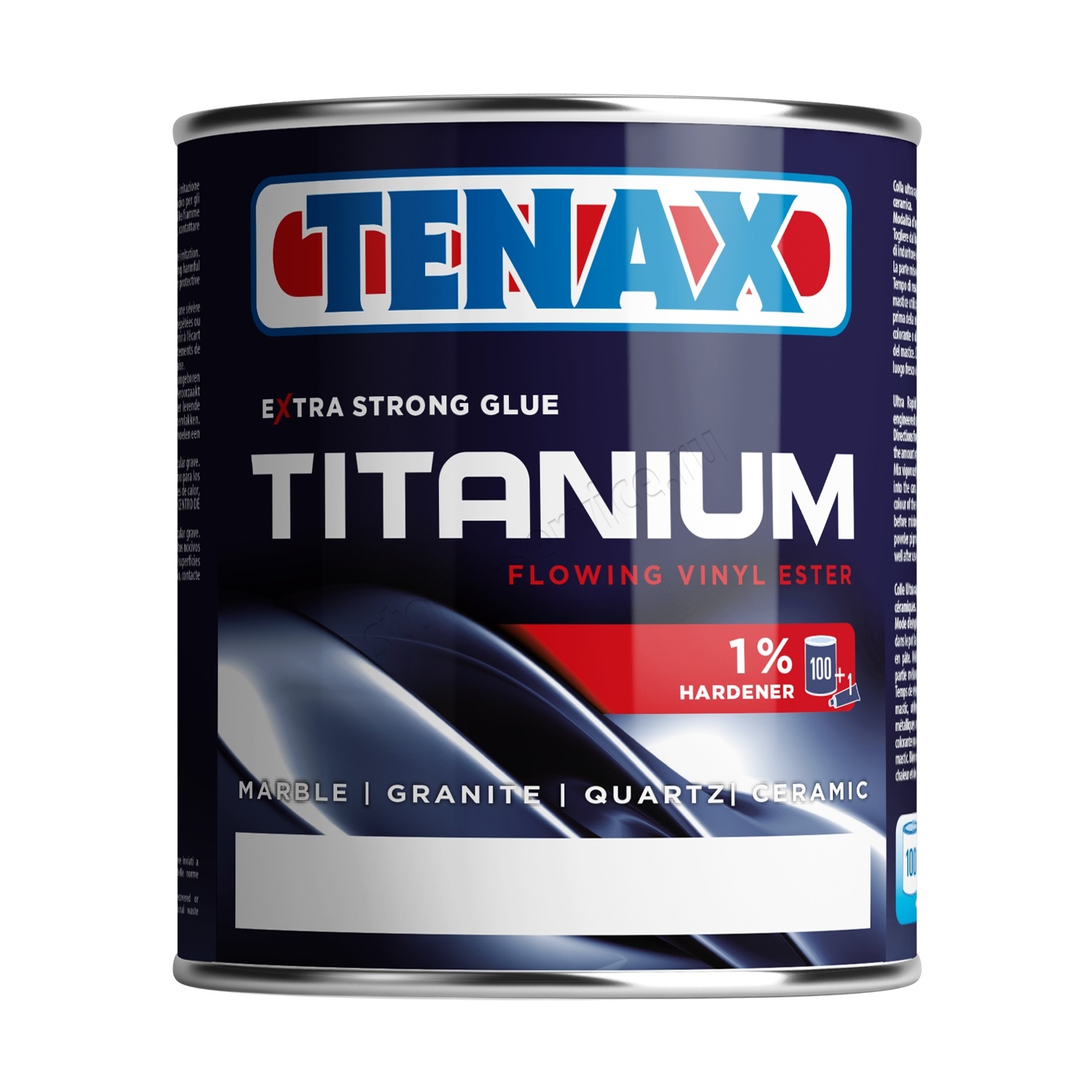Клей полиэфирный Titanium Neutro (нейтральный / без пигмента) густой 1л / Tenax - 1