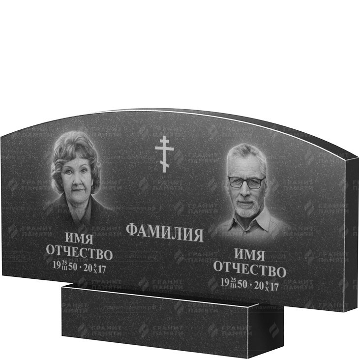 Двойной гранитный памятник ФГ-256  60х120х8 - 1