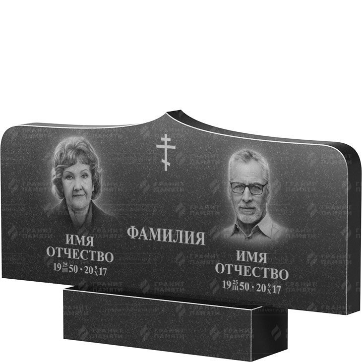 Двойной гранитный памятник ФГ-260  50х110х7 - 1