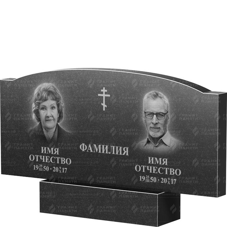 Двойной гранитный памятник ФГ-257  50х110х7 - 1