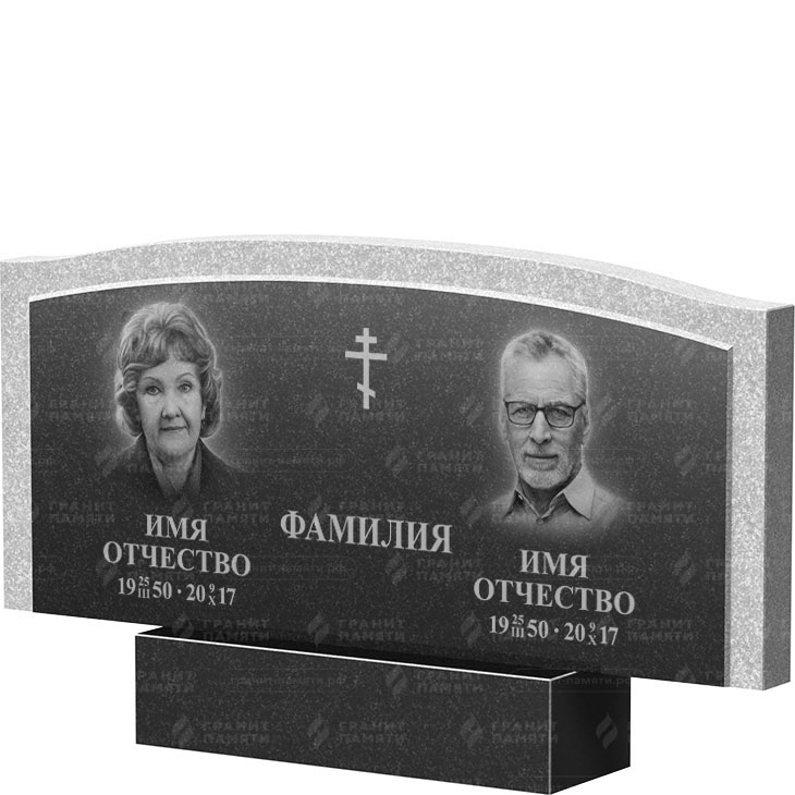 Двойной гранитный памятник ФГ-131  60х120х8 - 1