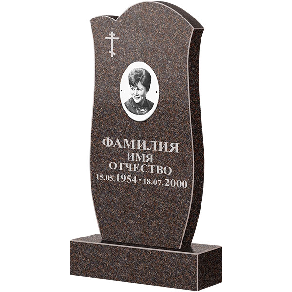 Памятник из гранита Карел Brown, ФГЦ-039  120x60x8 - 1
